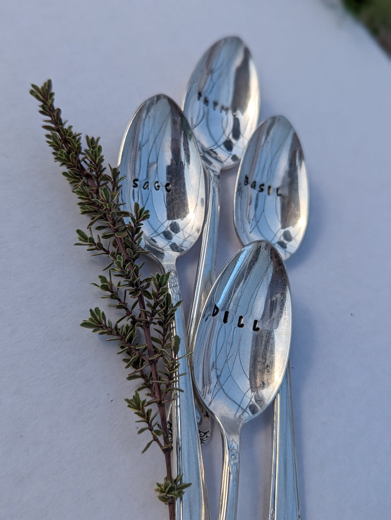 Metal Teaspoon Plant Markers