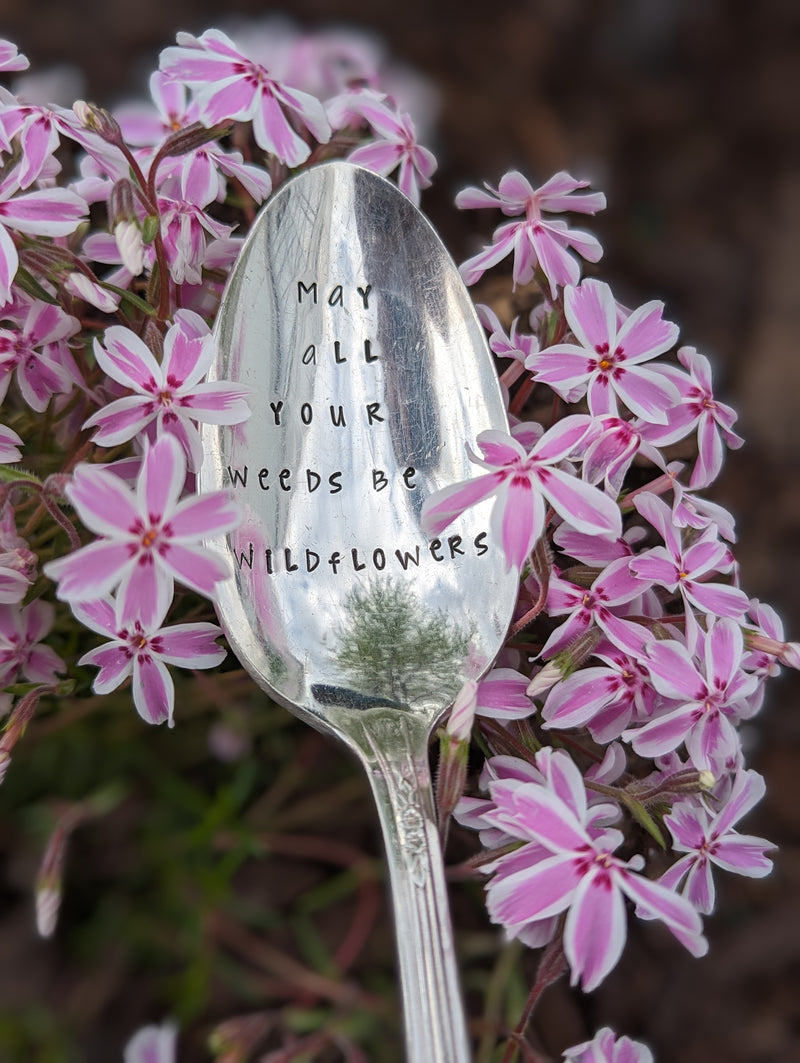 Metal Serving Spoon Plant Markers