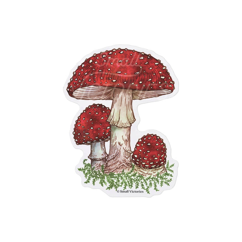 Eco-Sticker: Fly Agaric Mushroom