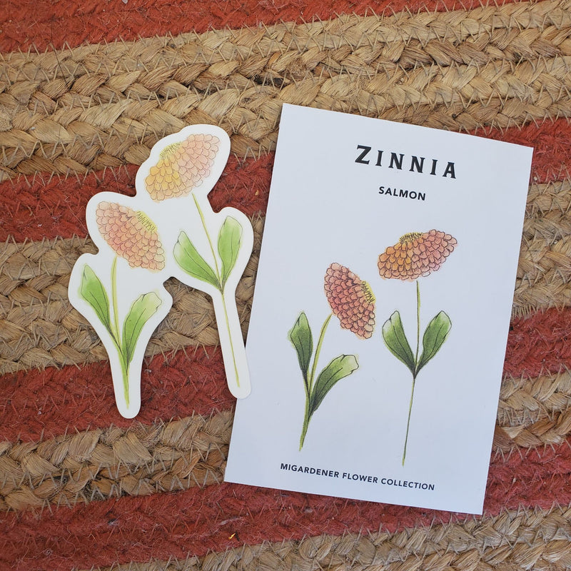 Zinnia Illustration Sticker