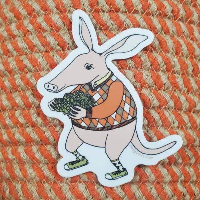 Aardvark Holding Artichokes Sticker